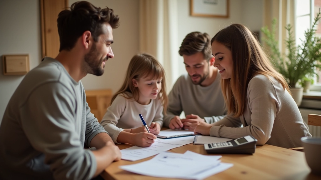 Rodina plánuje měsíční rozpočet doma